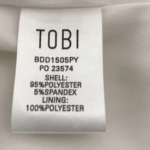 Tobi "NEW" White Key To My Heart Romantic Mesh Preppy Mini Dress Size S - Picture 11 of 12
